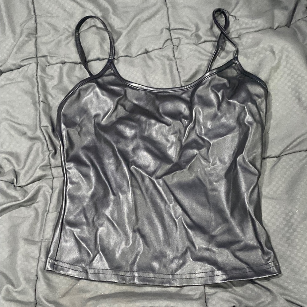 SHEIN Silver Fitted Sleeveless Camisole